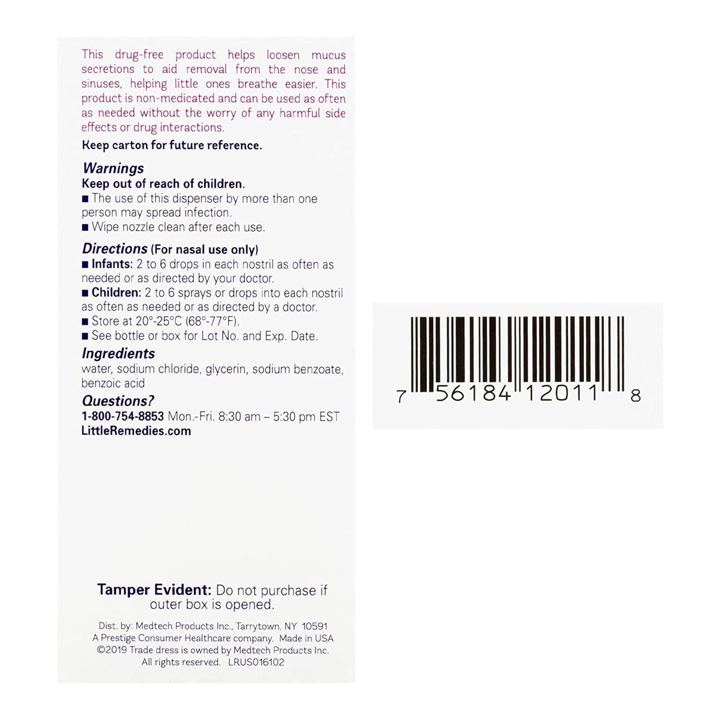 Little Remedies® Saline Spray + Drops