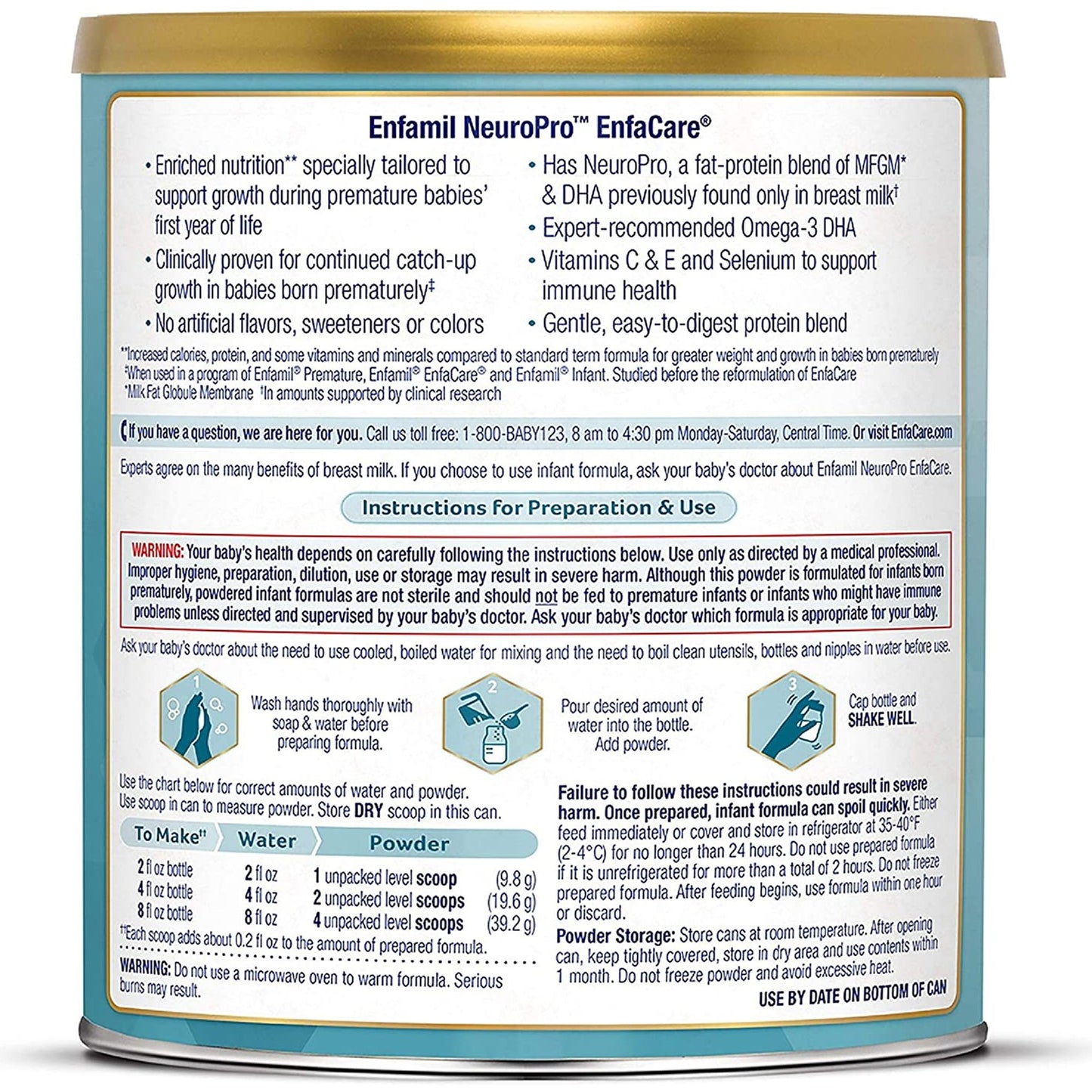 Enfamil® NeuroPro™ Enfacare® Infant Formula, Powder, 12.8-ounce can