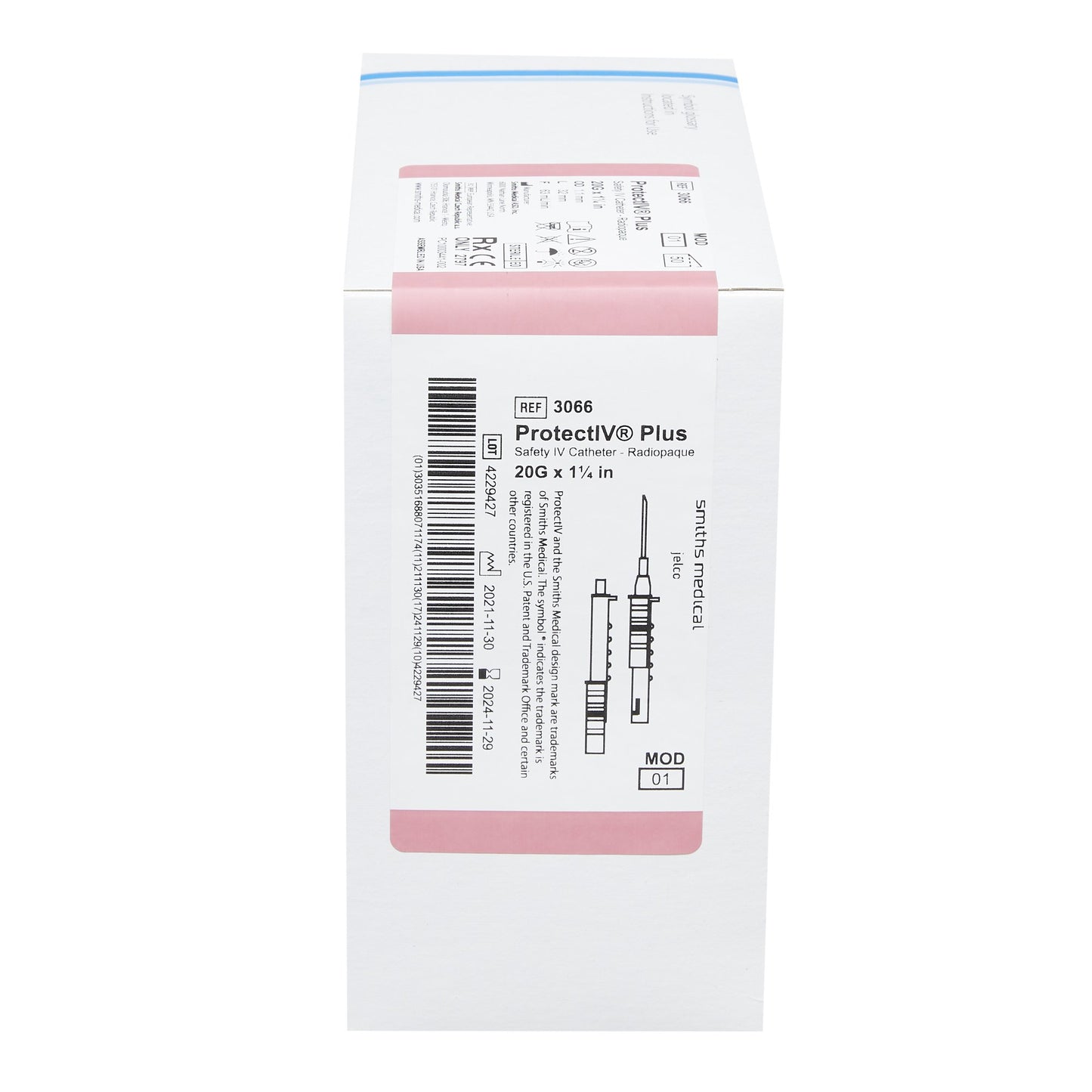 Protectiv® Plus Peripheral IV Catheter, 1.25 in., 20 Guage