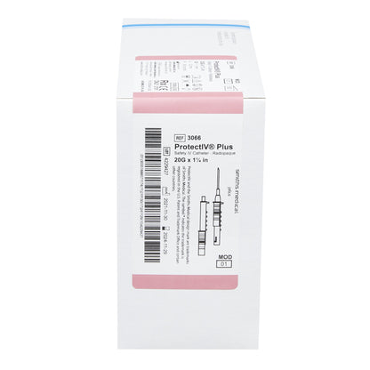 Protectiv® Plus Peripheral IV Catheter, 1.25 in., 20 Guage