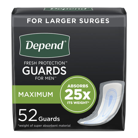 Kimberly-Clark 13792 Depend Guards Incontinence Pads, Disposable, Maximum Absorbency