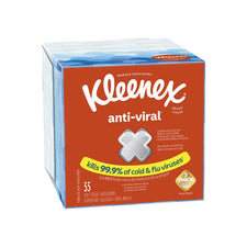 Facial Tissue Kleenex® Anti-Viral White 8-1/5 X 8-1/5 Inch 55 Count