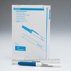 Cardinal 212PR Skin Marker with Ruler Health Gentian Violet Ink Sterile Full Size Tapered Tip