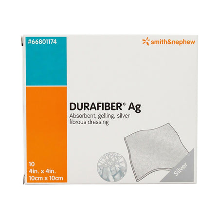 Smith & Nephew 66801174 Durafiber Ag Silver Dressing, 4 x 4 Inch