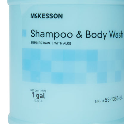 McKesson two-in-one shampoo and Body Wash, Summer Rain Scent, 1 Gallon Jug
