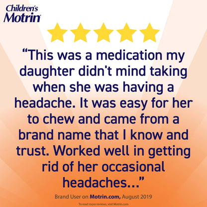Motrin Children's Ibuprofen Chewable Tablets Dye-Free Grape