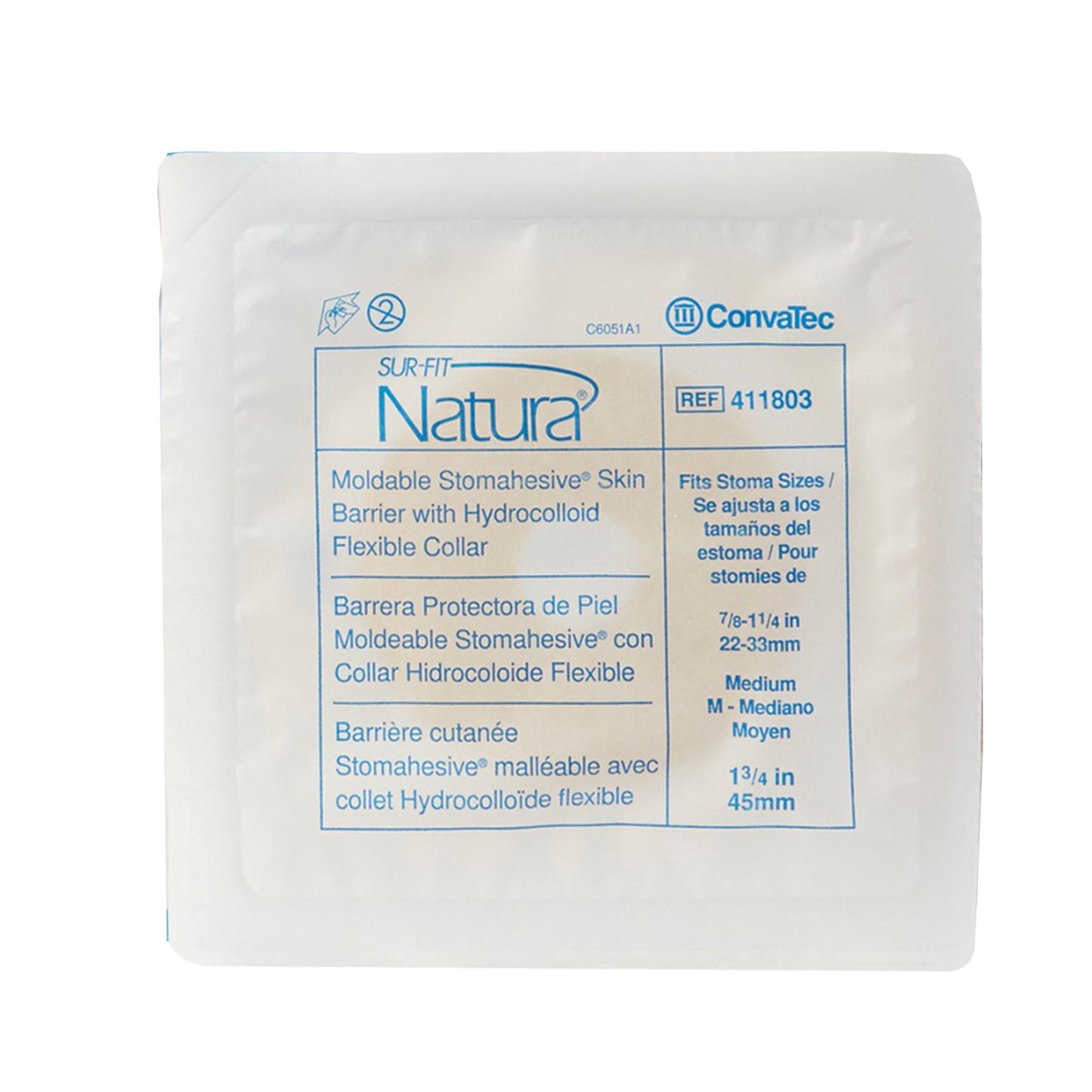 Sur-Fit Natura® Stomahesive® Ostomy Barrier With 7/8-1¼ Inch Stoma Opening