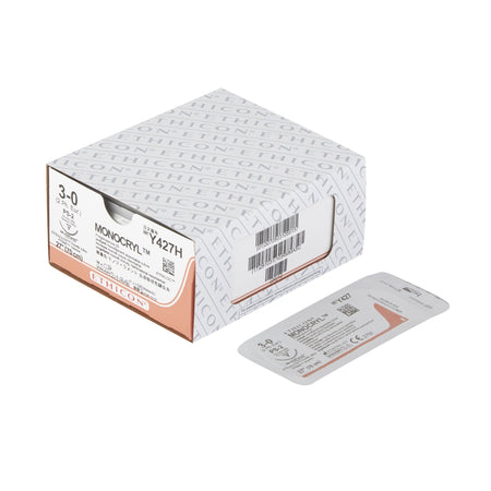 Ethicon Y427H Monocryl Poliglecaprone, Precision Reverse Cutting Needle, Monofilament