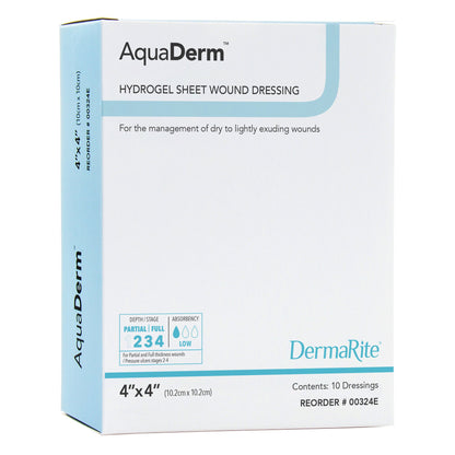 DermaRite AquaDerm™ Hydrogel Sheet, 4 x 4 Inch
