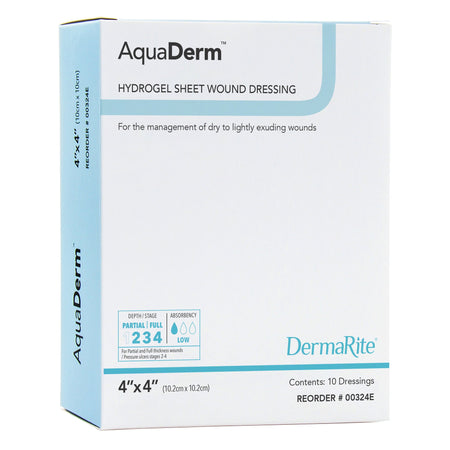 DermaRite AquaDerm™ Hydrogel Sheet, 4 x 4 Inch