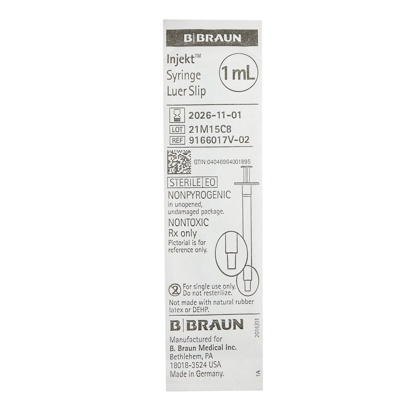 Injekt™ General Purpose Syringe, 1 mL