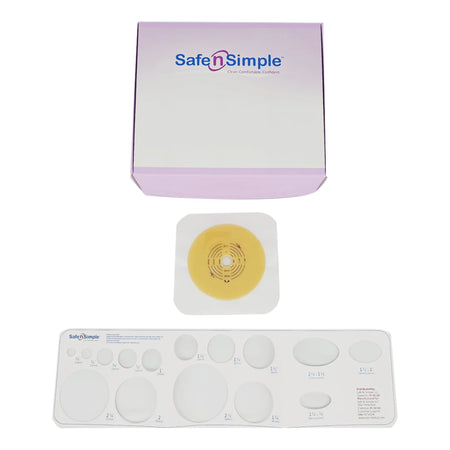 Safe N Simple SNS7205214 Ostomy Barrier Trim to Fit, 5 x 5 Inch, White