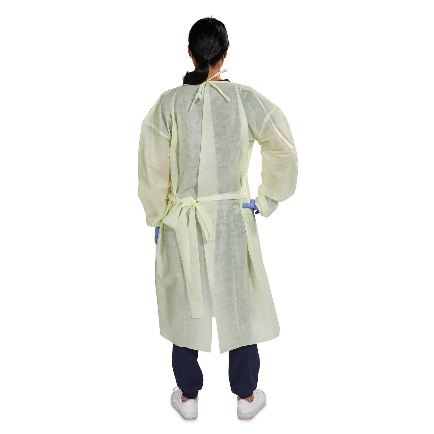 McKesson AAMI Level 2 Isolation Gown, Tie Neck Style, One Size Fits Most, Yellow