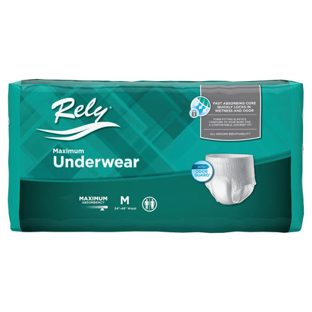ActivStyle Inc RLYASP110/1 Rely Maximum Absorbent Underwear, Medium