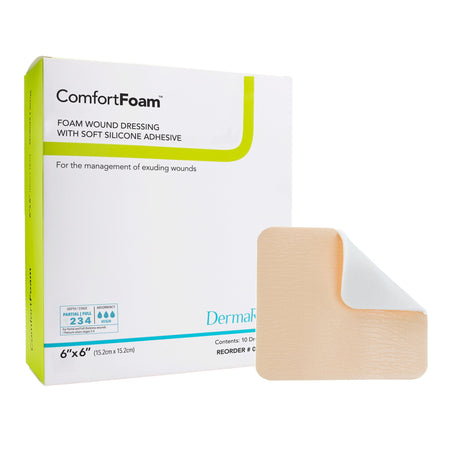 DermaRite 835616 00318E ComfortFoam Silicone Adhesive w/ Border Silicone Foam Dressing