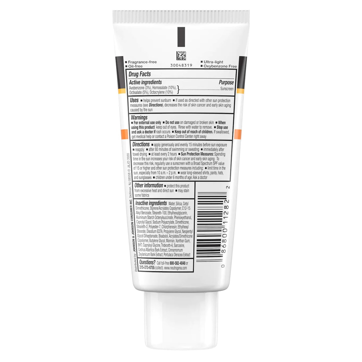 Neutrogena® Clear Face Oil Free Sunscreen, 3 oz.
