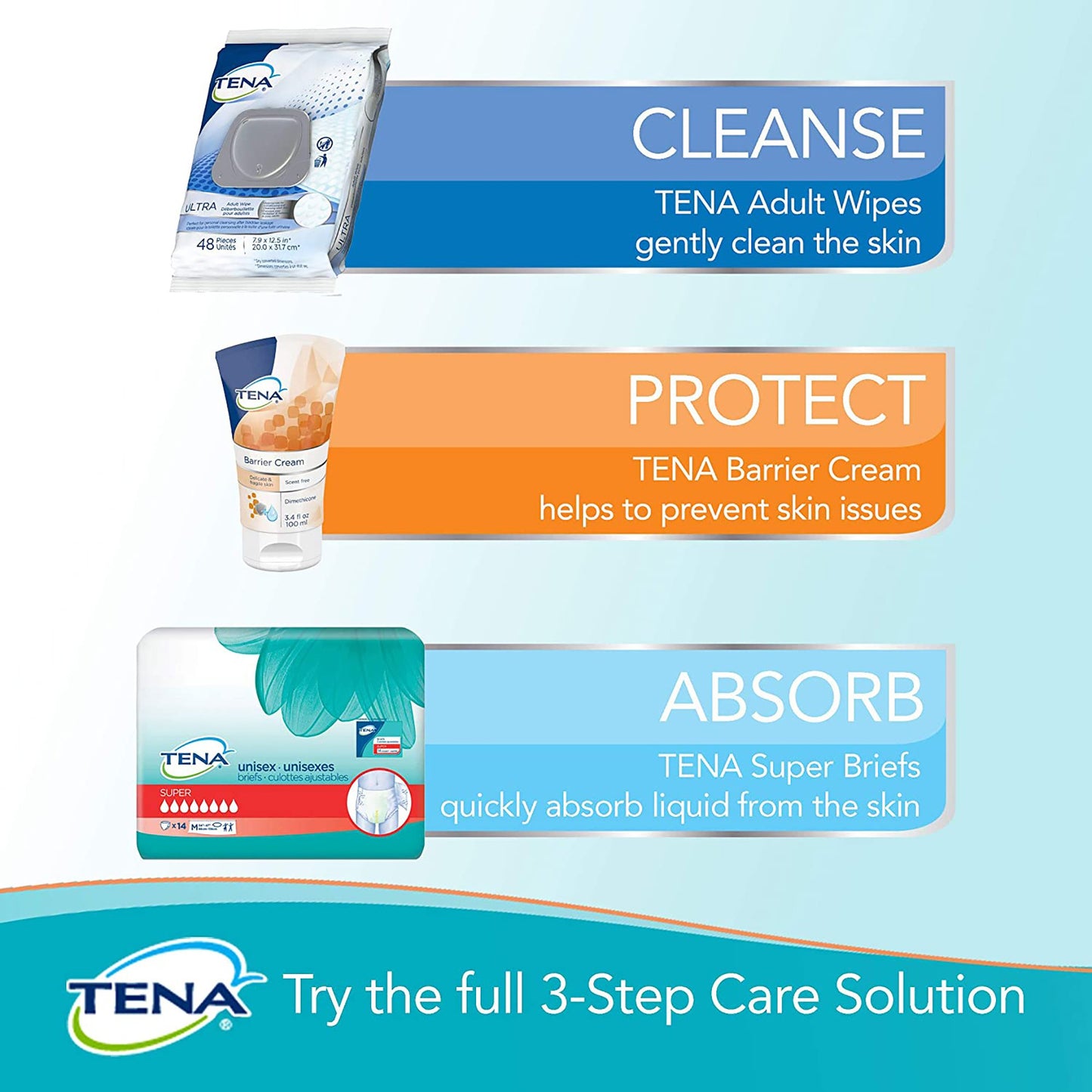 Tena® Classic Disposable Washcloth, Alcohol-Free, Scented, Regular Use