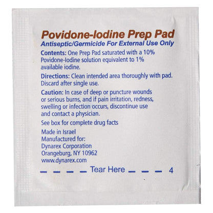 dynarex® Povidone-Iodine Prep Pad, Antiseptic, nonwoven