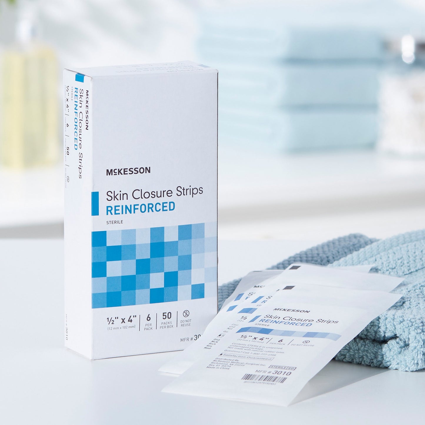 McKesson Skin Closure Reinforced Strip, ½ X 4 Inch