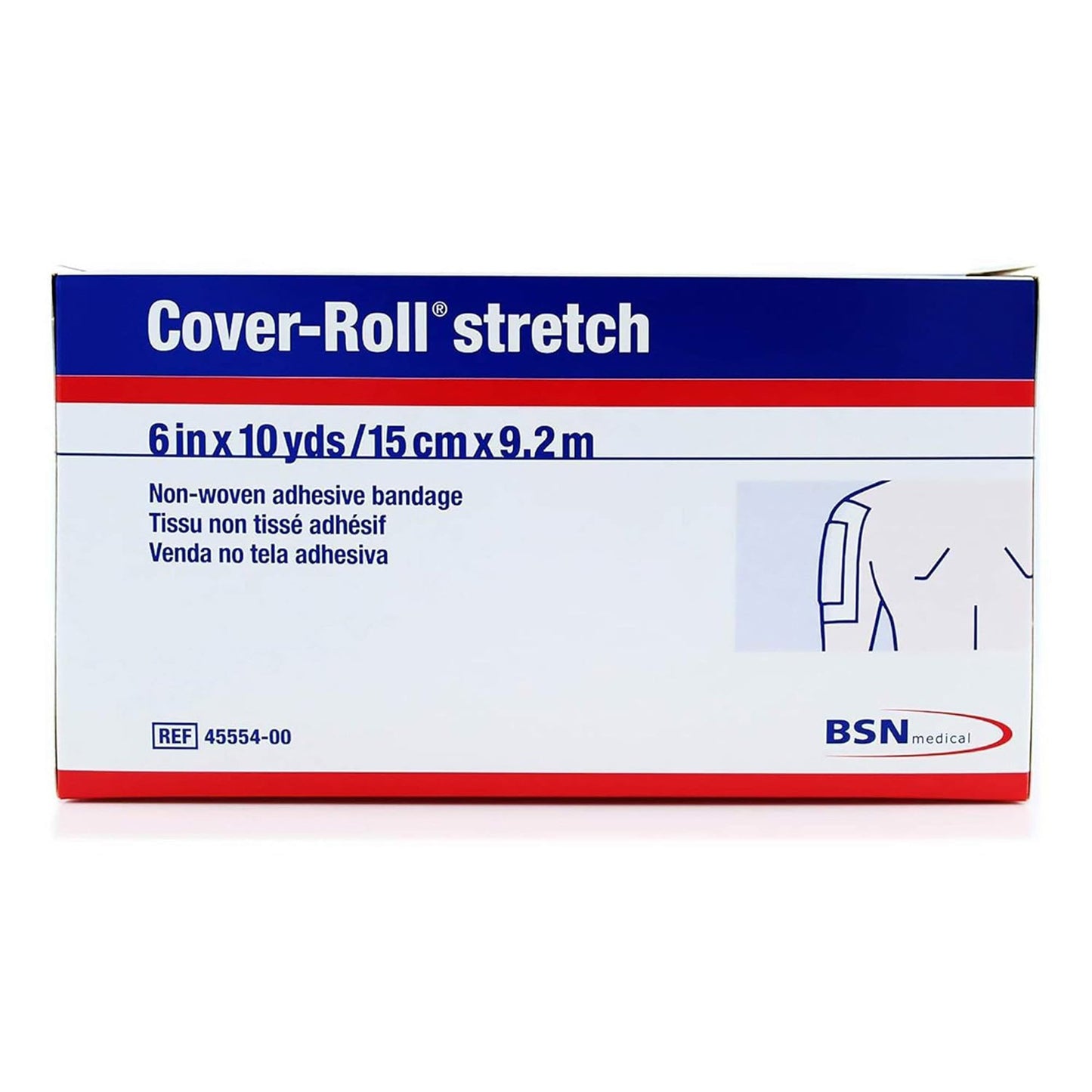 Cover-Roll® Stretch Dressing Retention Tape with Liner, 6 Inch x 10 Yard, White
