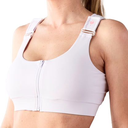 Shirl Post Surgical Bra, White, X-Large