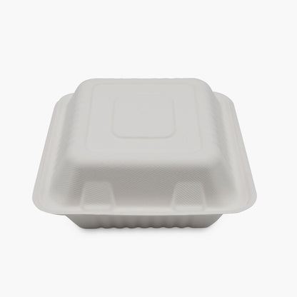 Food Container Medd Max LLC 8 X 8 Inch Clamshell Molded Fiber