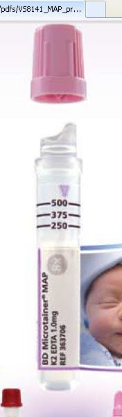BD 363706 Plastic Tube Capillary Blood Collection, K2