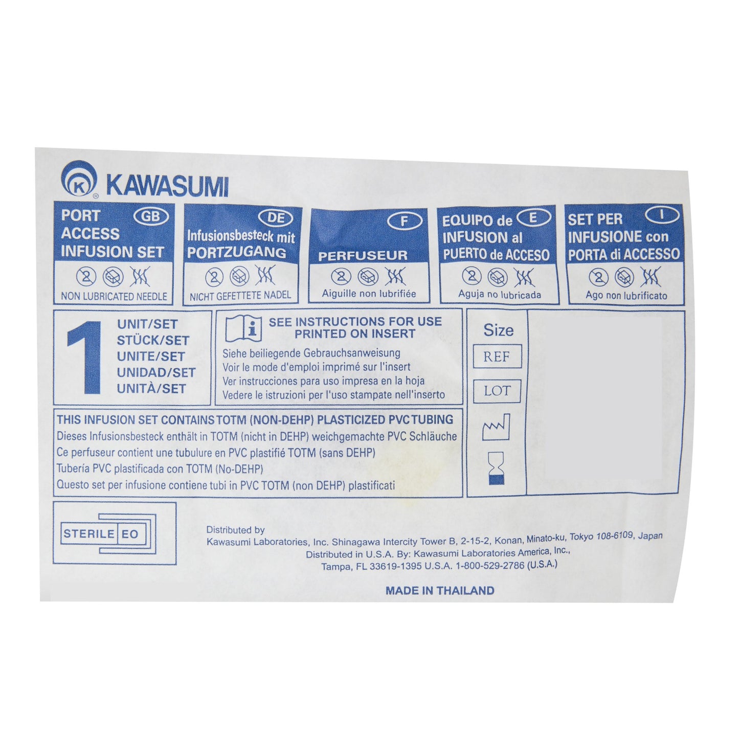 Kawasumi Huber Infusion Set