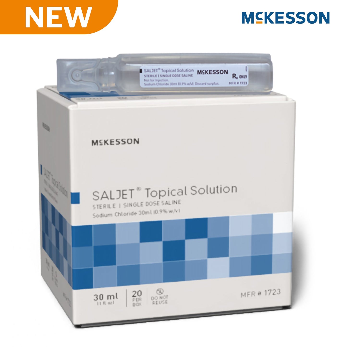 Irrigation Solution McKesson Saljet 0.9% Sodium Chloride, Preservative Free Not for Injection Unit Dose Vial 30 mL by.