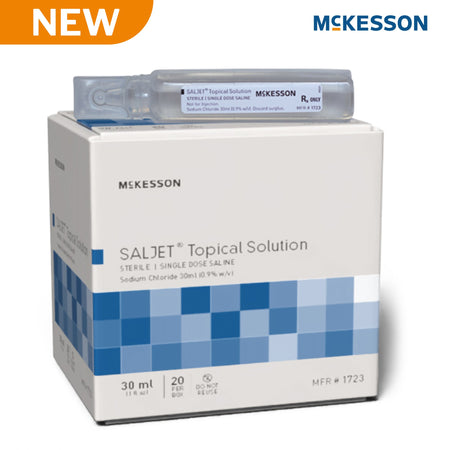Irrigation Solution McKesson Saljet 0.9% Sodium Chloride, Preservative Free Not for Injection Unit Dose Vial 30 mL by.