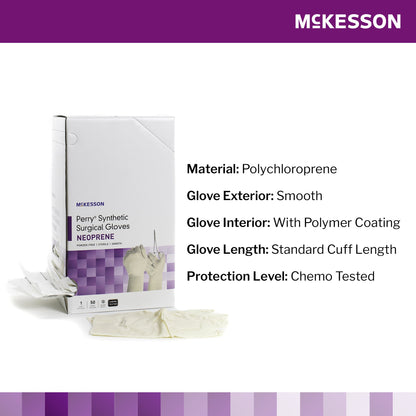McKesson Perry® Polychloroprene Surgical Glove, Size 8, Cream