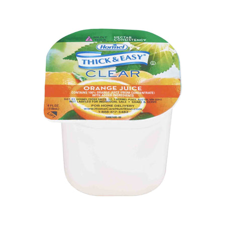 Lyons Magnus LLC 49144 Thick & Easy Clear Honey Consistency Orange Thickened Beverage, 4-ounce Cup