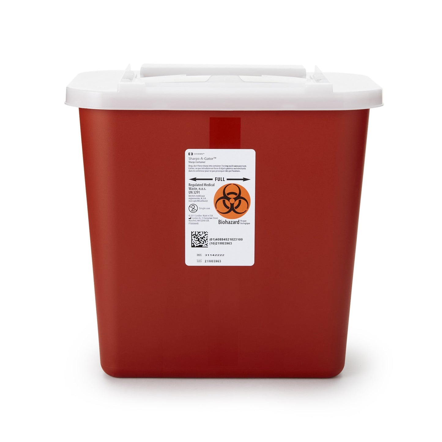 Sharps-A-Gator Sharps Container, 2 Gallon, 10-1/4 x 7 x 10-1/2 Inch by Cardinal product image