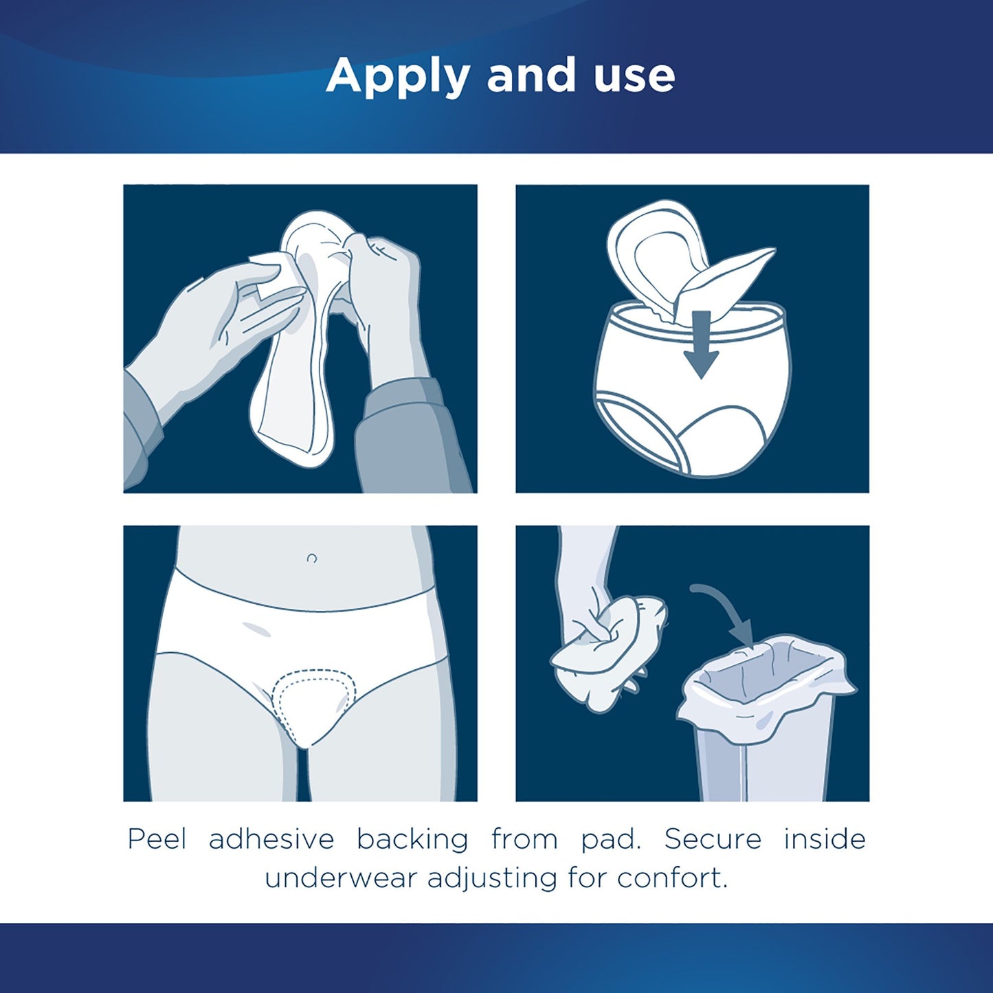 Attends® Discreet Women's Ultra Thin Bladder Control Pad