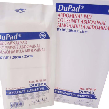 Gentell 87810 DuPad Sterile Abdominal Pad, 8 x 10 Inch, 1-Ply