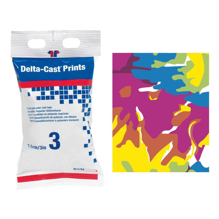 BSN 4073 Delta-Cast Prints Pastel Cast Tape, 3 Inch x 4 Yard