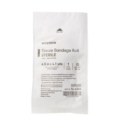 McKesson Sterile Fluff Bandage Roll, 4-1/2 Inch x 4-1/10 Yard, 6-Ply