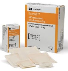 Cardinal 55566BAMD Kendall AMD Antimicrobial Foam Dressing, 5½ x 5½ Inch