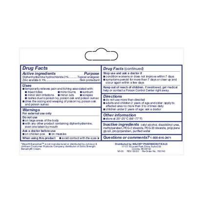 Banophen™ Diphenhydramine HCl / Zinc Acetate Itch Relief, 1 ounce tube