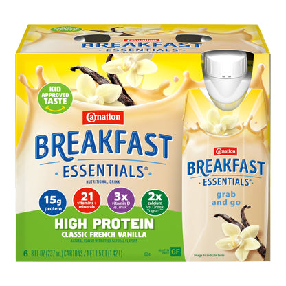 Carnation Breakfast Essentials® High Protein Vanilla Nutritional Drink, 8-oz.
