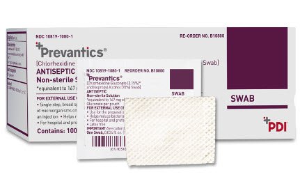 Antiseptic Prep Pad Prevantics® 3.15% / 70% Strength CHG (Chlorhexidine Gluconate) / Isopropyl Alcohol Individual Packet NonSterile