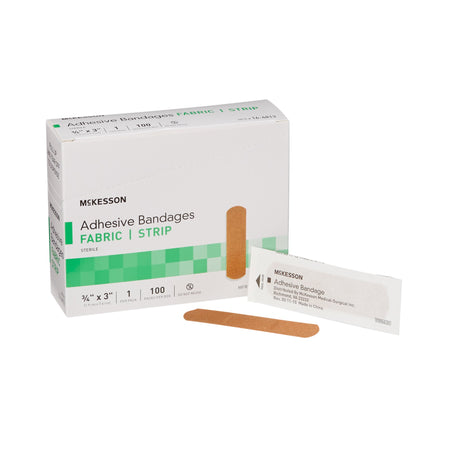 McKesson 16-4813 Tan Adhesive Strip, 3/4 x 3 Inch