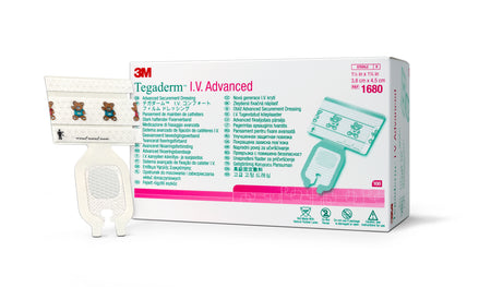3M 1680 I.V. Dressing Tegaderm Film 1-1/2 X 1-3/4 Inch Sterile