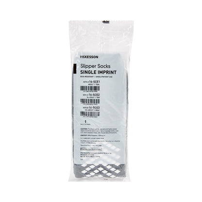 McKesson Single Tread Slipper Socks, 2X-Large, Gray