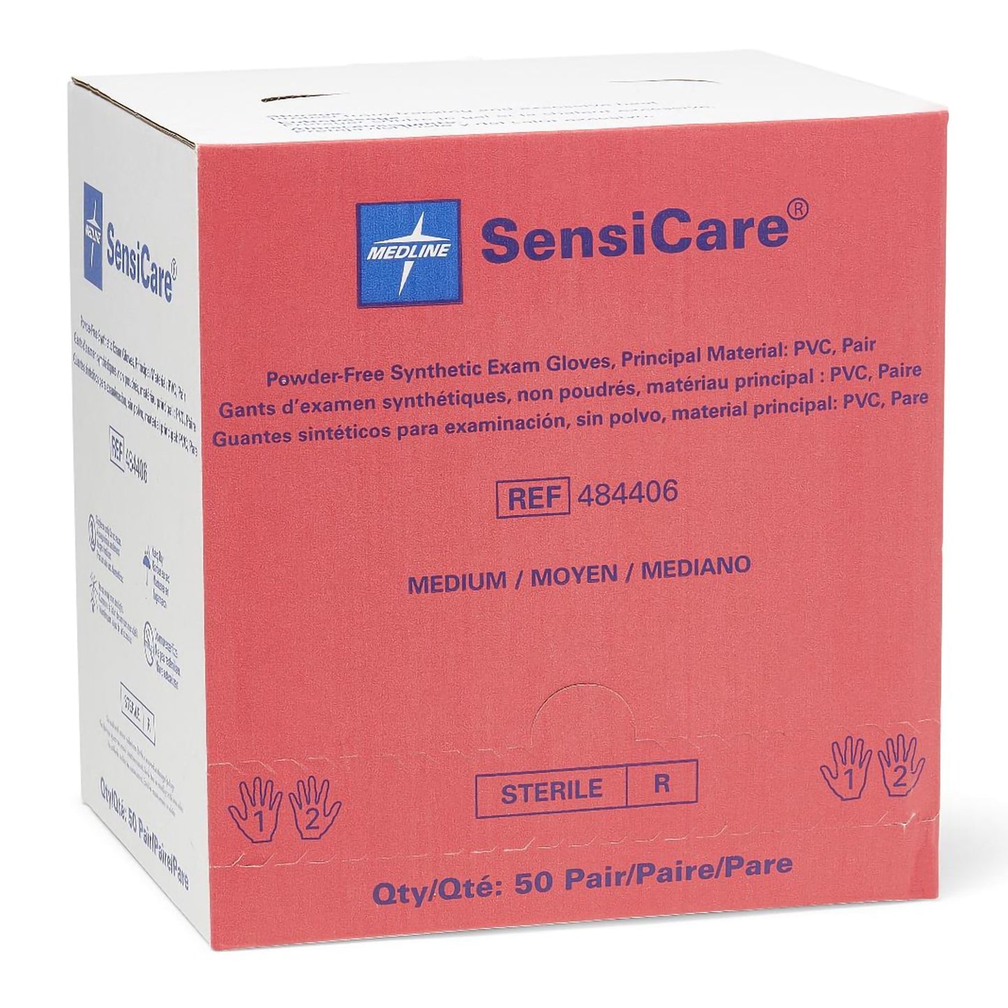 SensiCare® Stretch Vinyl Exam Glove, Medium, Beige