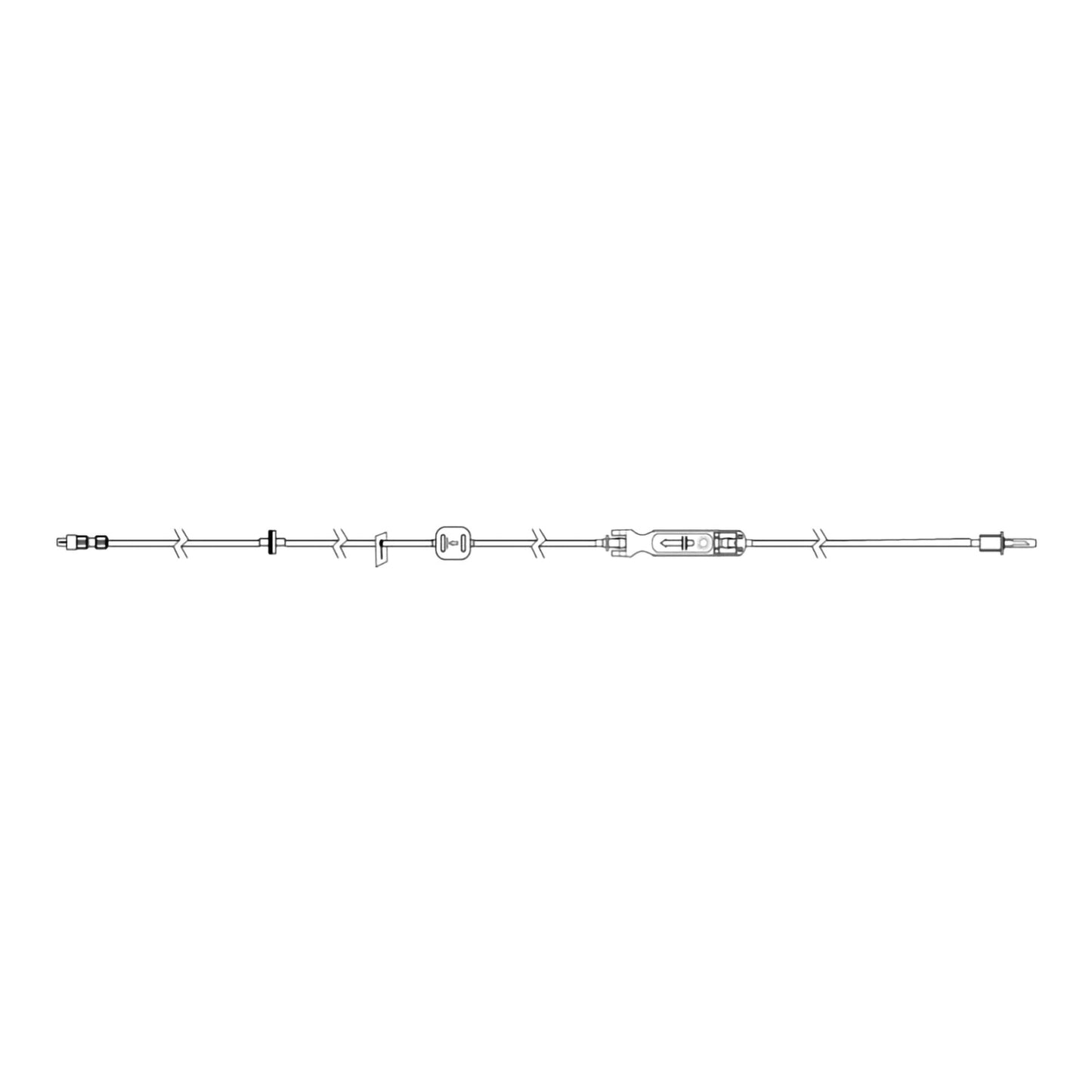 IV Pump Set Sapphire™ Pump Without Ports 20 Drops / mL Drip Rate 1.2 Micron Filter 116 Inch Tubing Solution