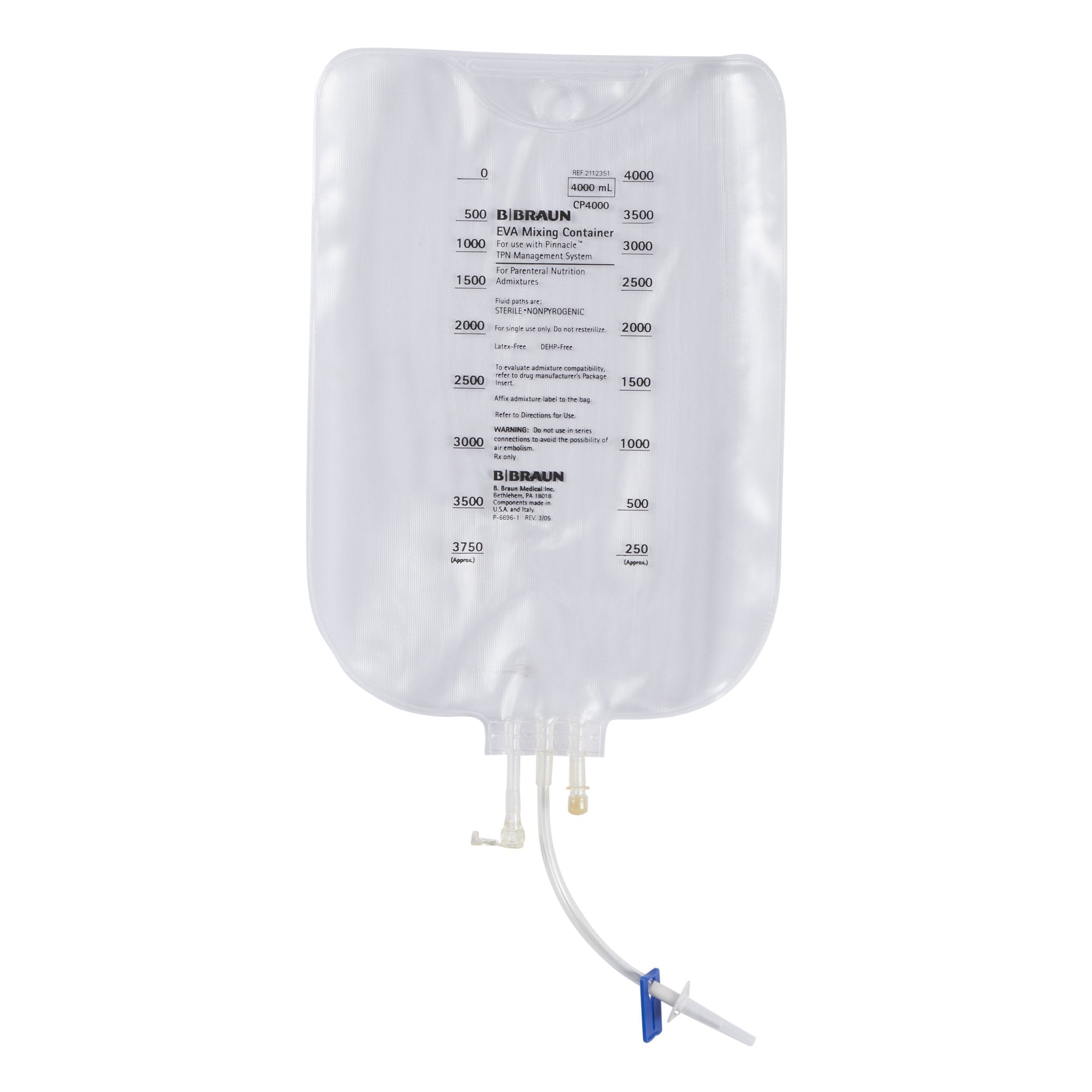 Pinnacle® EVA Mixing Container, 4000 mL – Lexicon Medical Supply