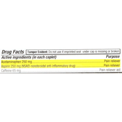 Geri-Care® Acetaminophen / Aspirin / Caffeine Pain Relief