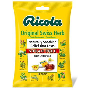DOT Foods - Kraft Foods Inc 36602019209 Ricola Cough Suppressant Throat Drops Sugar Free Original Swiss Herb