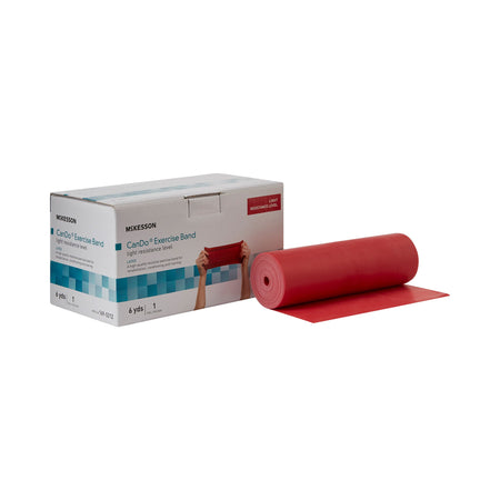 McKesson 169-5212 Exercise Resistance Band, Red, 5 Inch x 6 Yard, Light Resistance